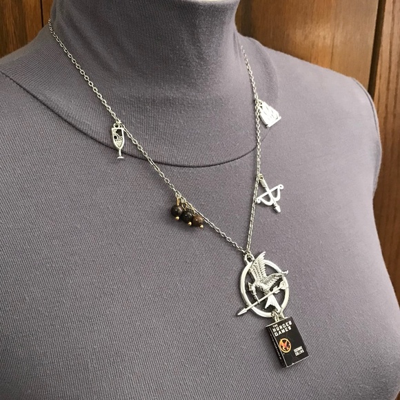 The Hunger Games by Suzanne Collins Handmade Literature Book Necklace Mockingjay - Picture 10 of 16